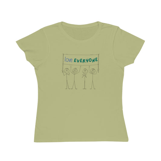 "Love Everyone" Classic T-Shirt, Eco-Friendly Tee, Organic Cotton, Positive Vibes Shirt, Gift for Her, Fun Everyday Wear