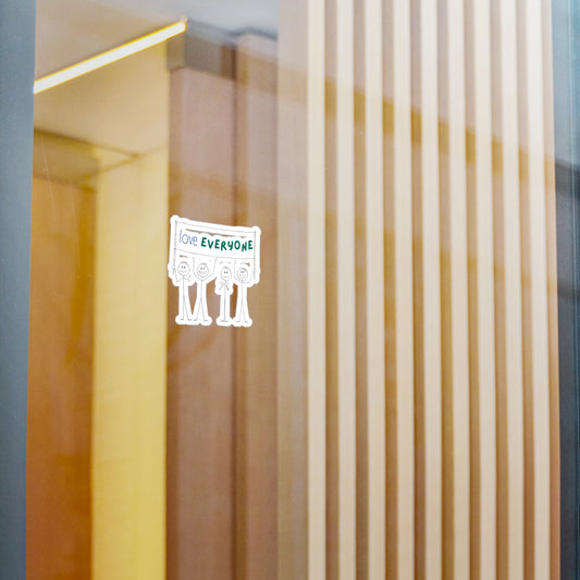 "Love Everyone" Kiss-cut Vinyl Decals, Inspirational Stickers for Water Bottle, Car Accessories, Gift for Friends, Motivational Wall Art