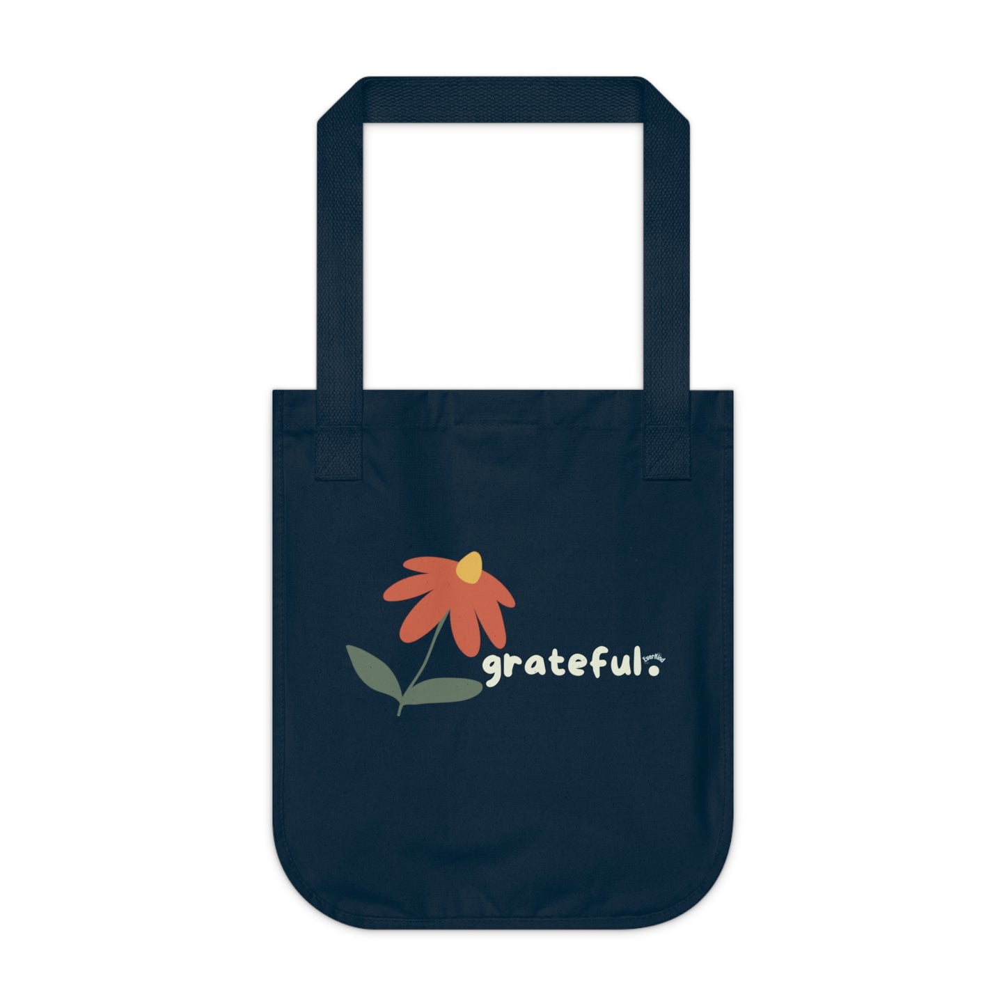 "grateful." Organic Canvas Tote Bag