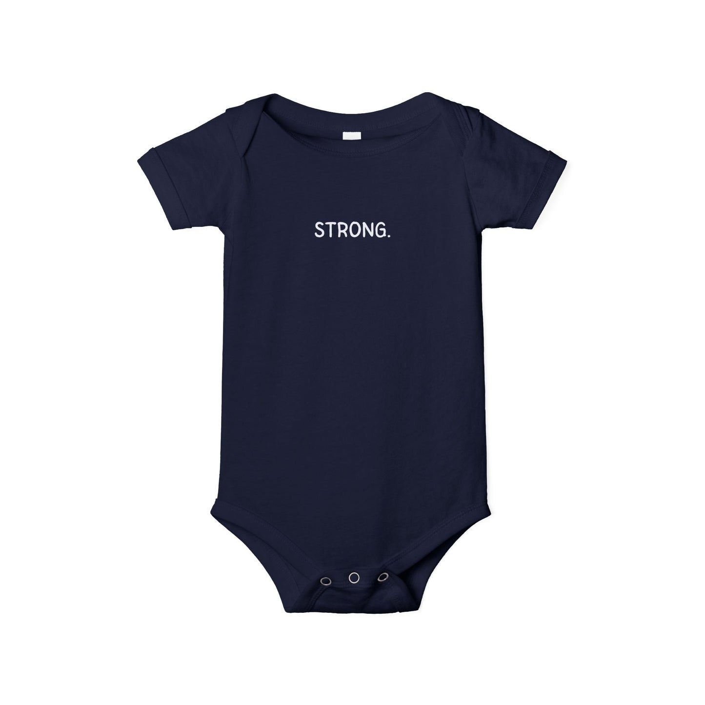 'STRONG.' Minimalist Baby Onesie Bodysuit - Inspirational Newborn Gift