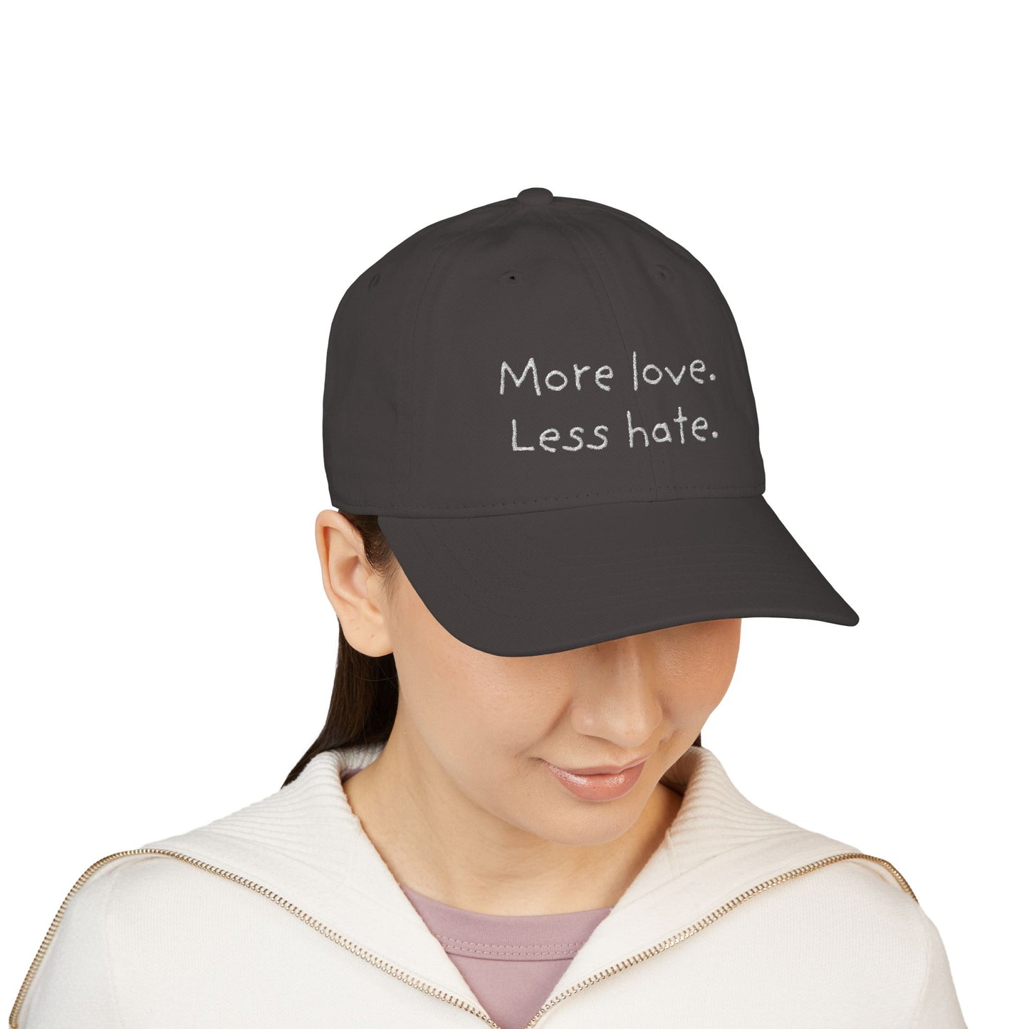 "More Love. Less Hate." Organic Cotton Cap