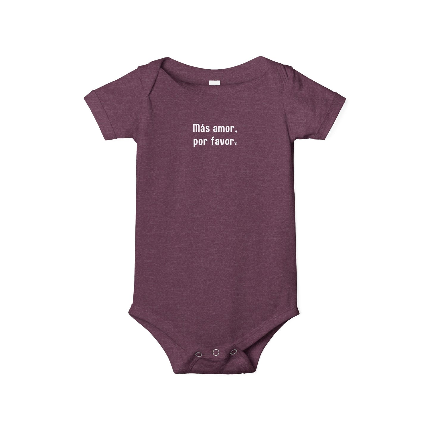"Más amor, por favor." Infant One-Piece –  Spanish Baby Onsie