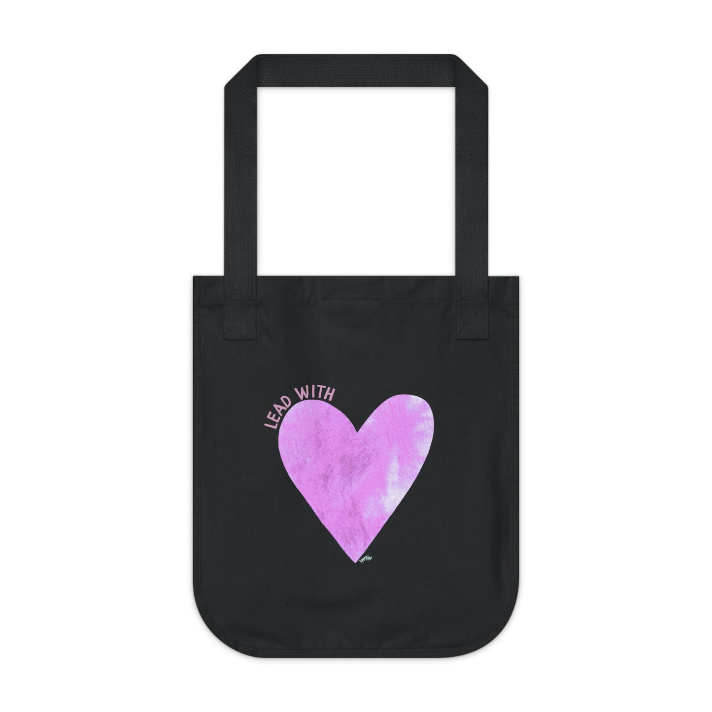 "Lead with love" Organic Canvas Tote Bag
