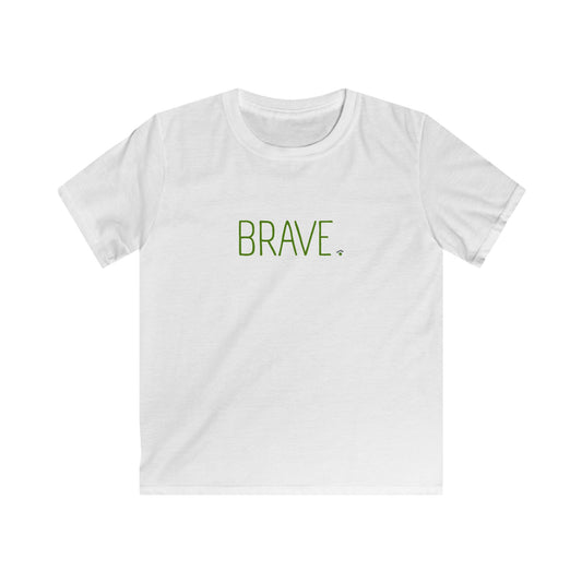 "BRAVE." Kids Tee – Minimalist T-Shirt Big Message