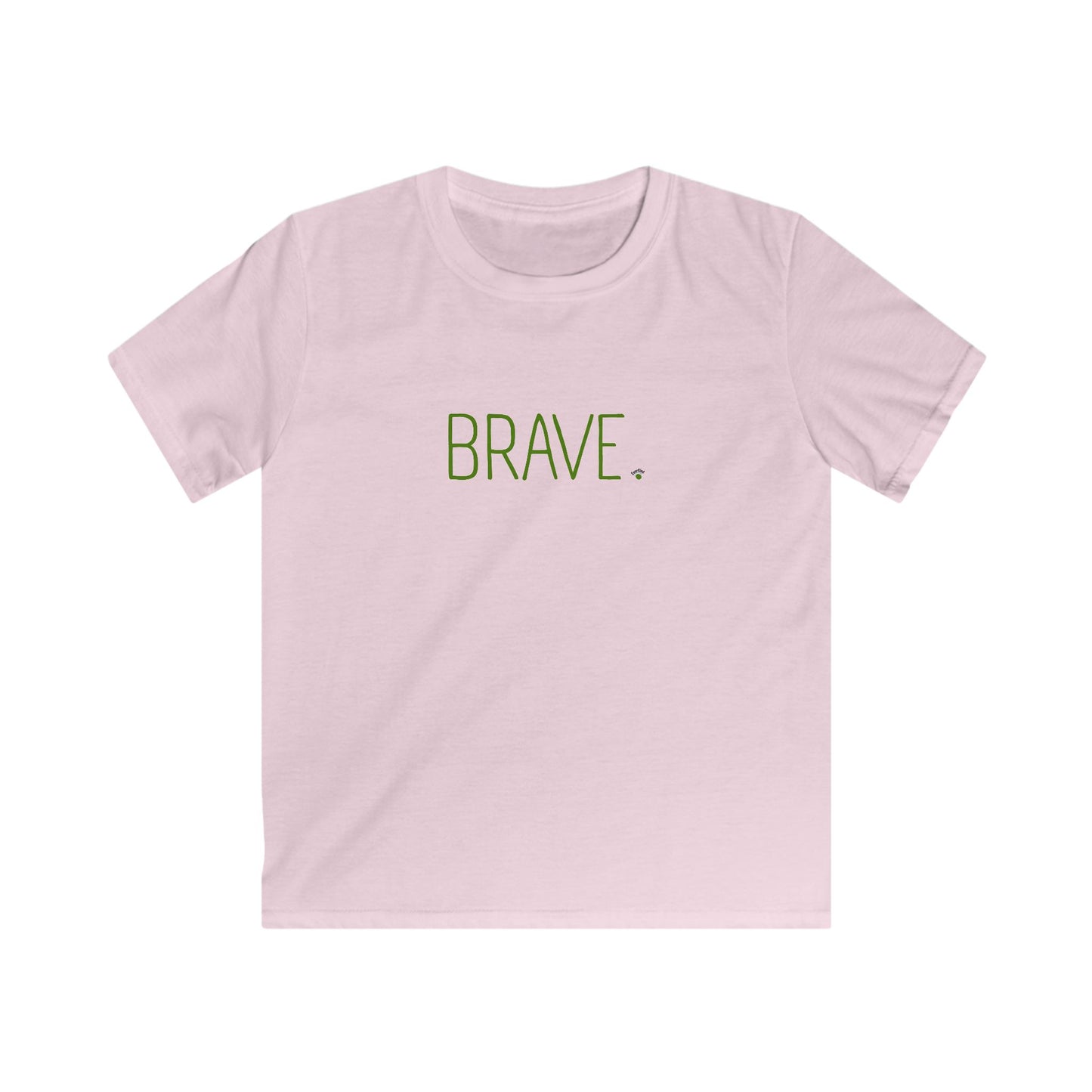 "BRAVE." Kids Tee – Minimalist T-Shirt Big Message