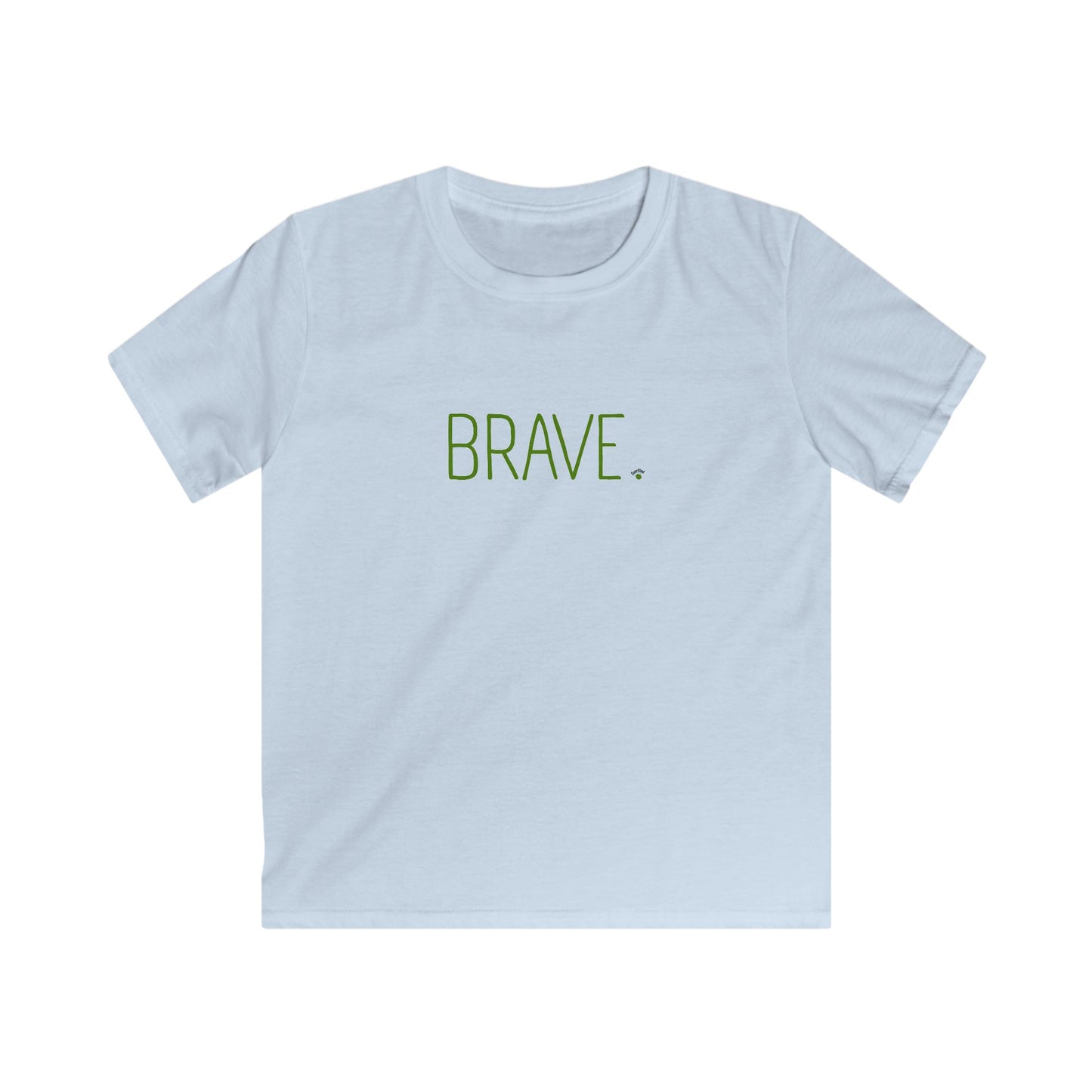 "BRAVE." Kids Tee – Minimalist T-Shirt Big Message