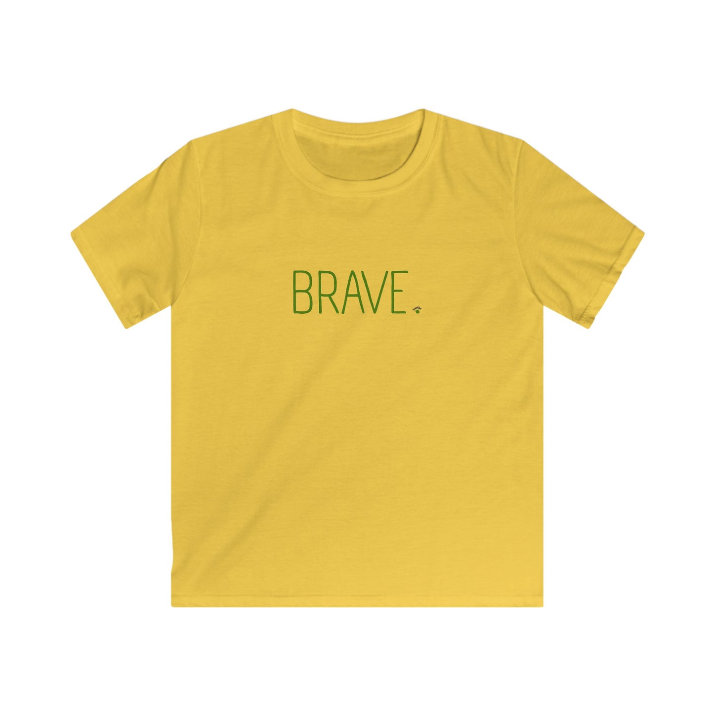 "BRAVE." Kids Tee – Minimalist T-Shirt Big Message