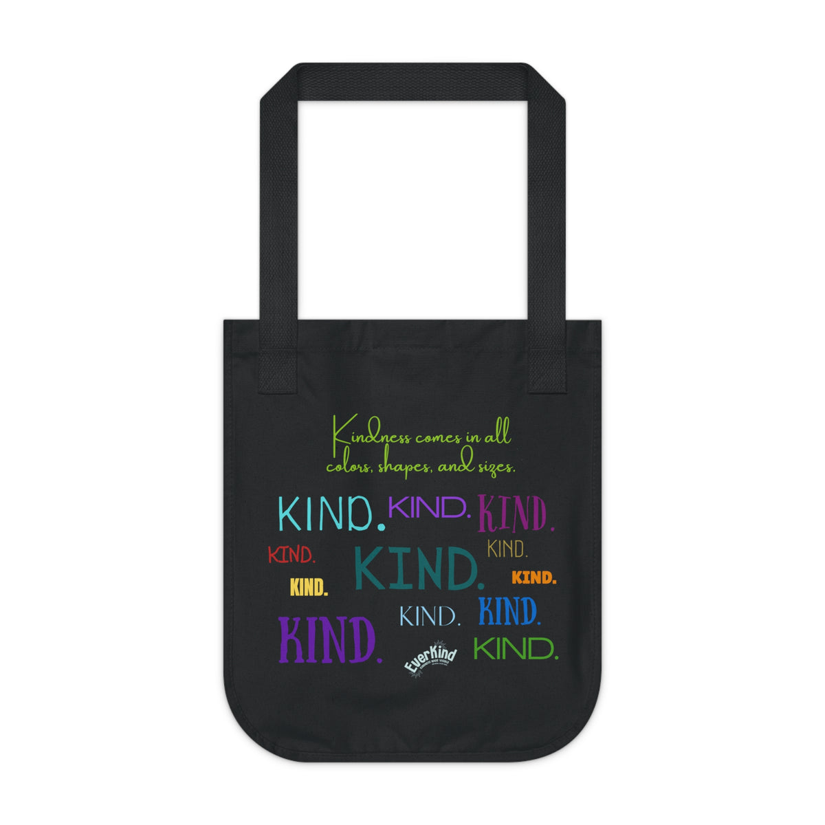"Kind." Multi-Color Organic Cotton Tote Bag