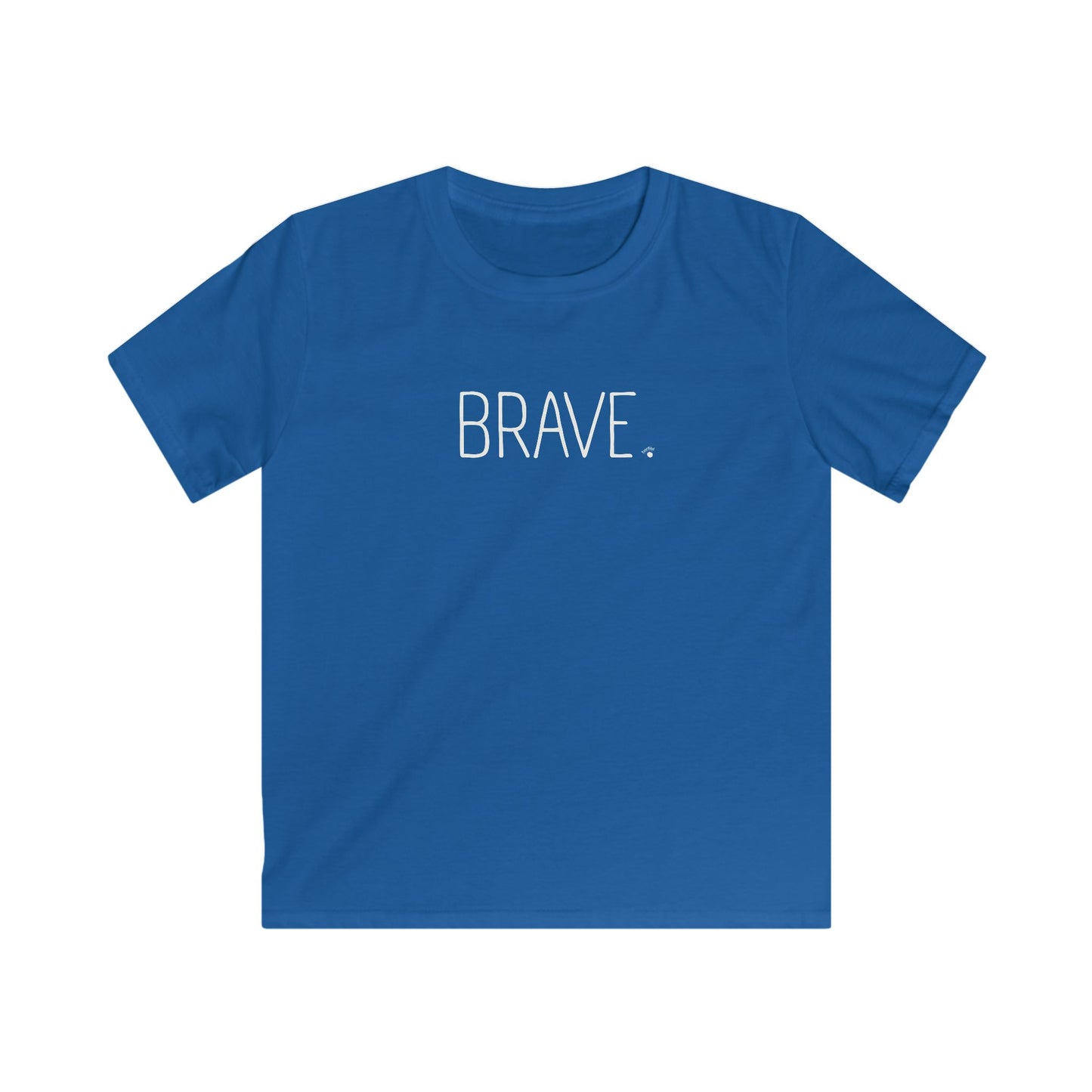 "BRAVE." Kids Tee – Minimalist T-Shirt Big Message