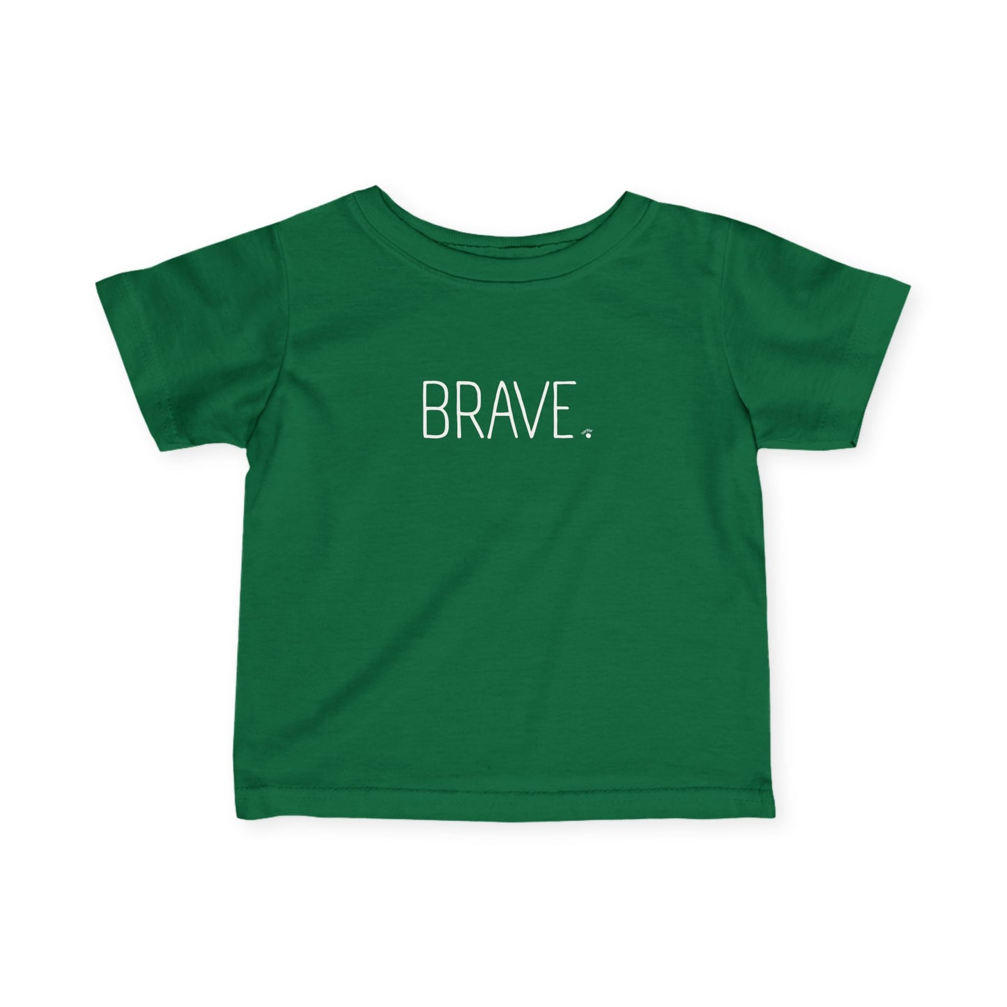 "BRAVE." Minimalist Baby Shirt, Newborn Toddler Inspirational Top