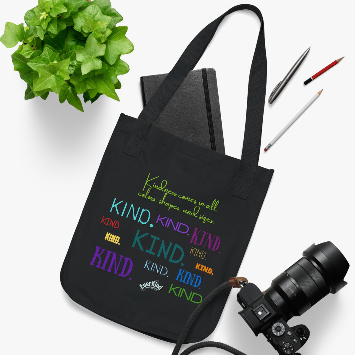 "Kind." Multi-Color Organic Cotton Tote Bag