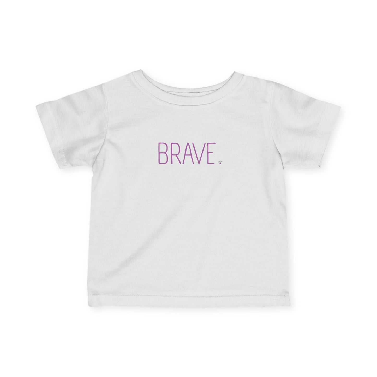 "BRAVE." Minimalist Baby Shirt, Newborn Toddler Inspirational Top