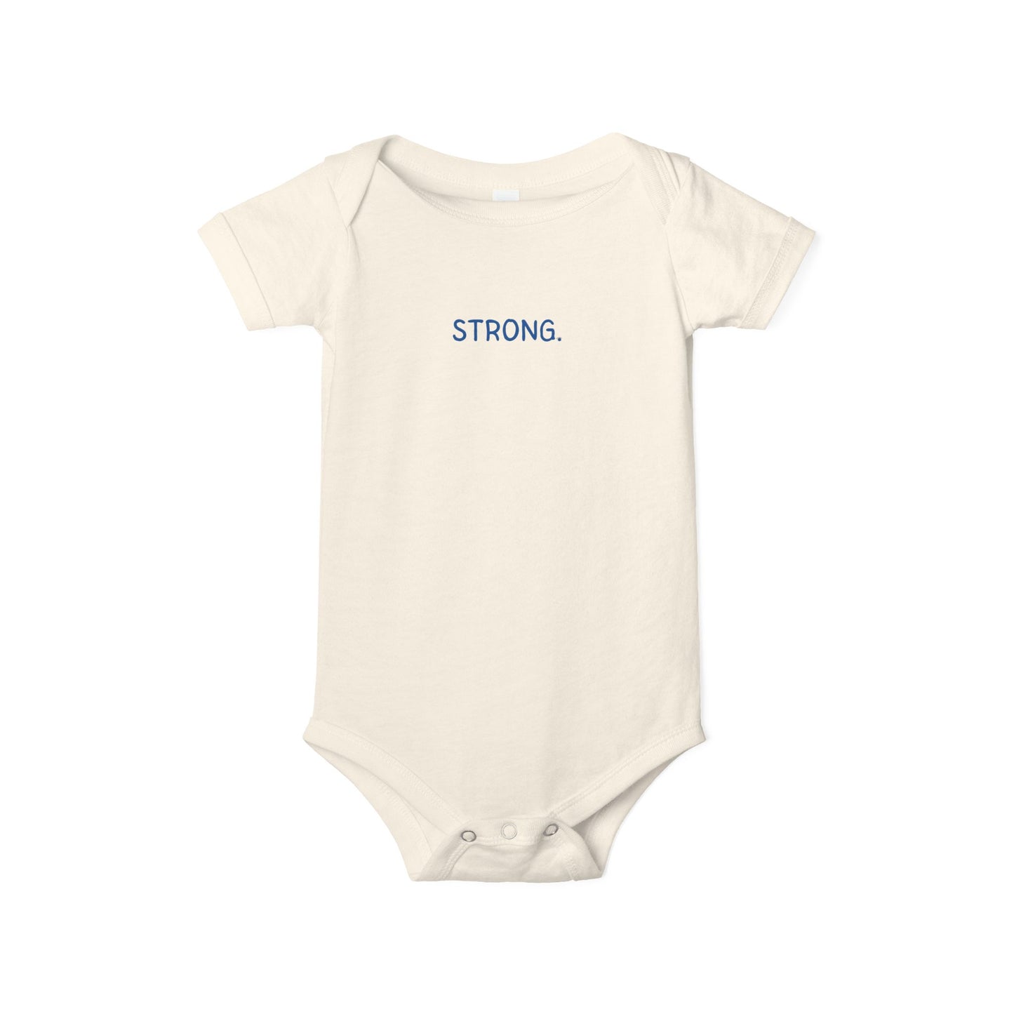 'STRONG.' Minimalist Baby Onesie Bodysuit - Inspirational Newborn Gift