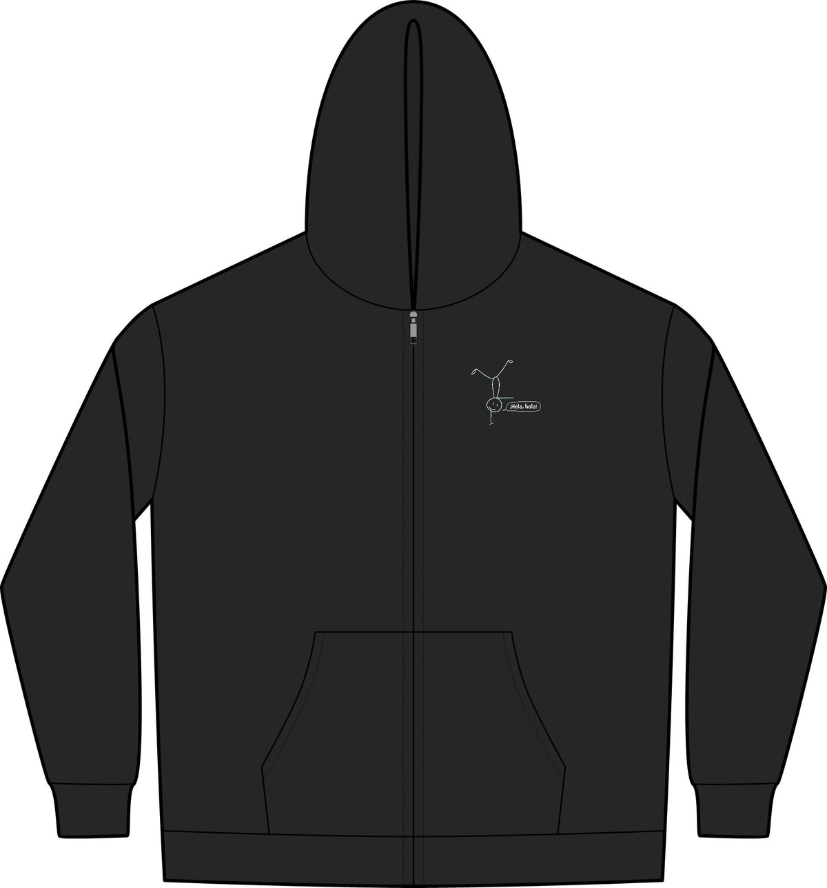 "¡Hola, hola!" Sudadera con cremallera para mujeres