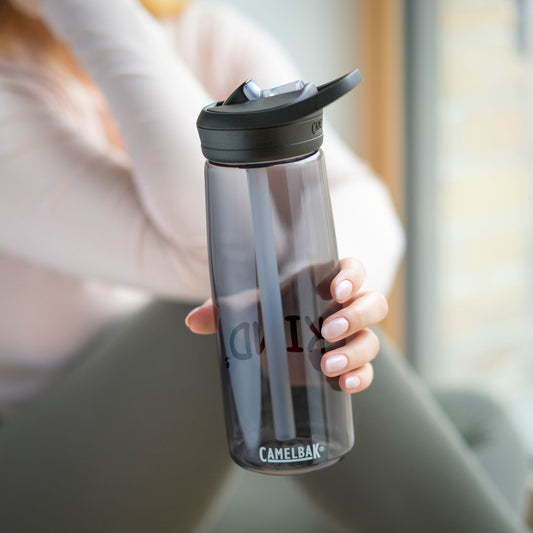 "KIND." CamelBak Eddy® 20oz/25oz Clear Water Bottle with Flip Straw – Durable BPA-Free Hydration