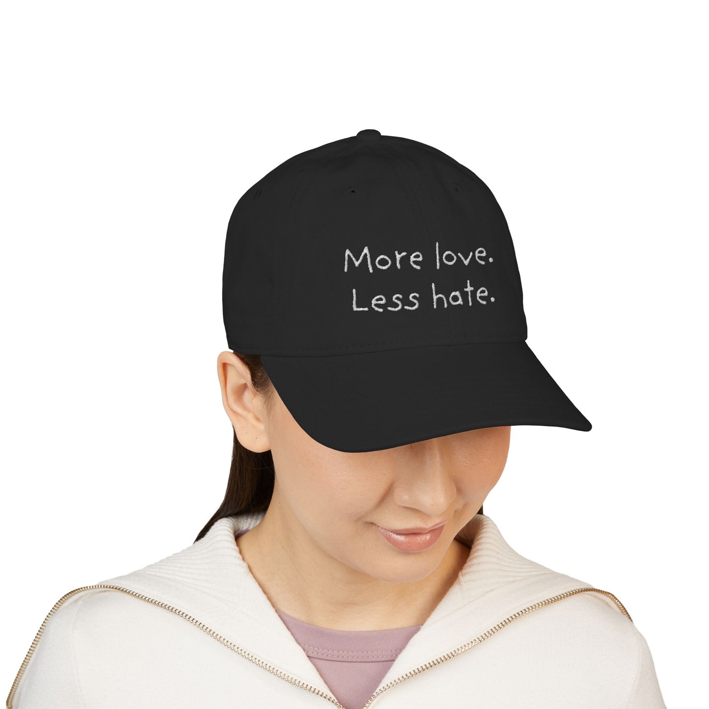 "More Love. Less Hate." Organic Cotton Cap
