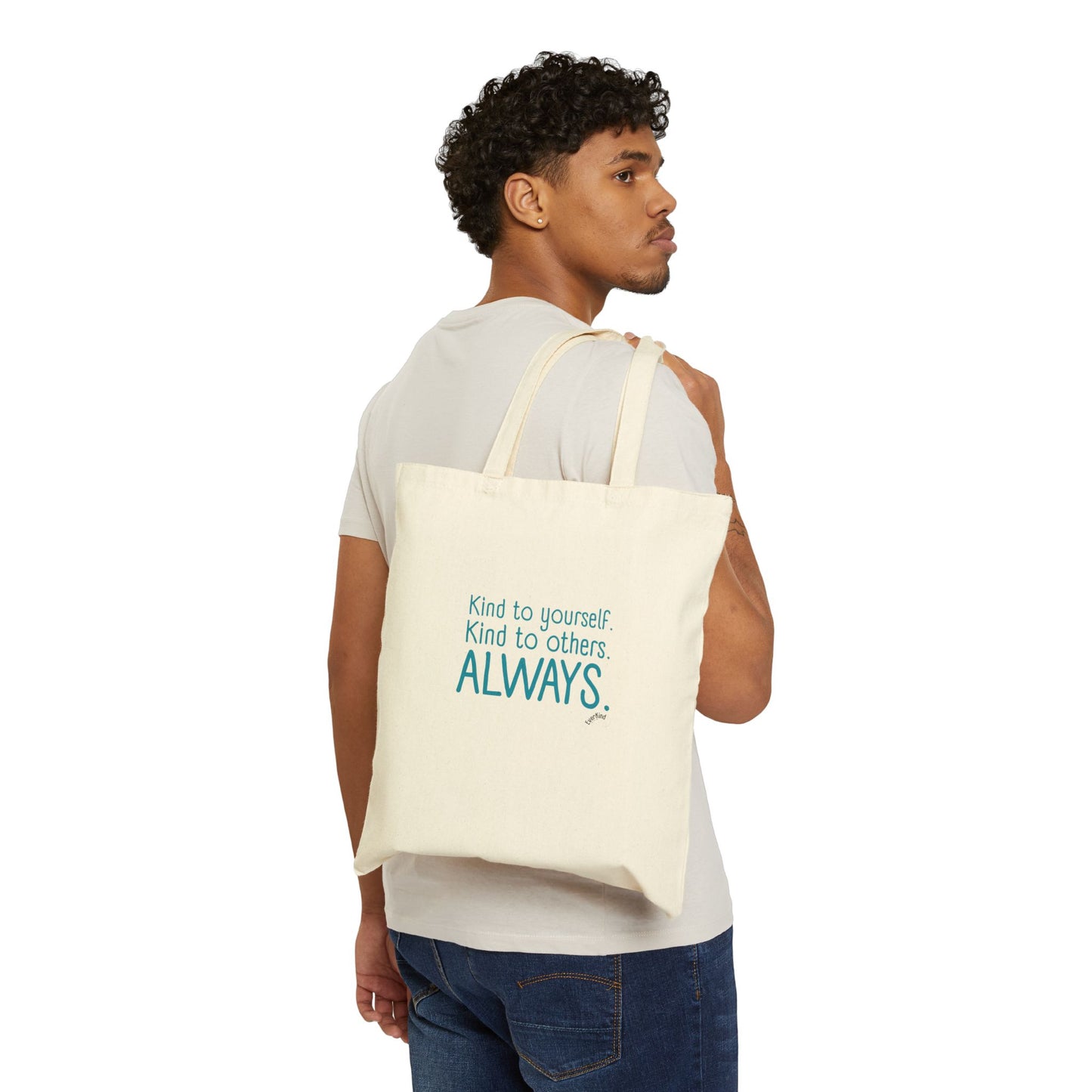 Always Kind Cotton Canvas Tote Bag | Eco-Friendly Reusable Grocery Bag