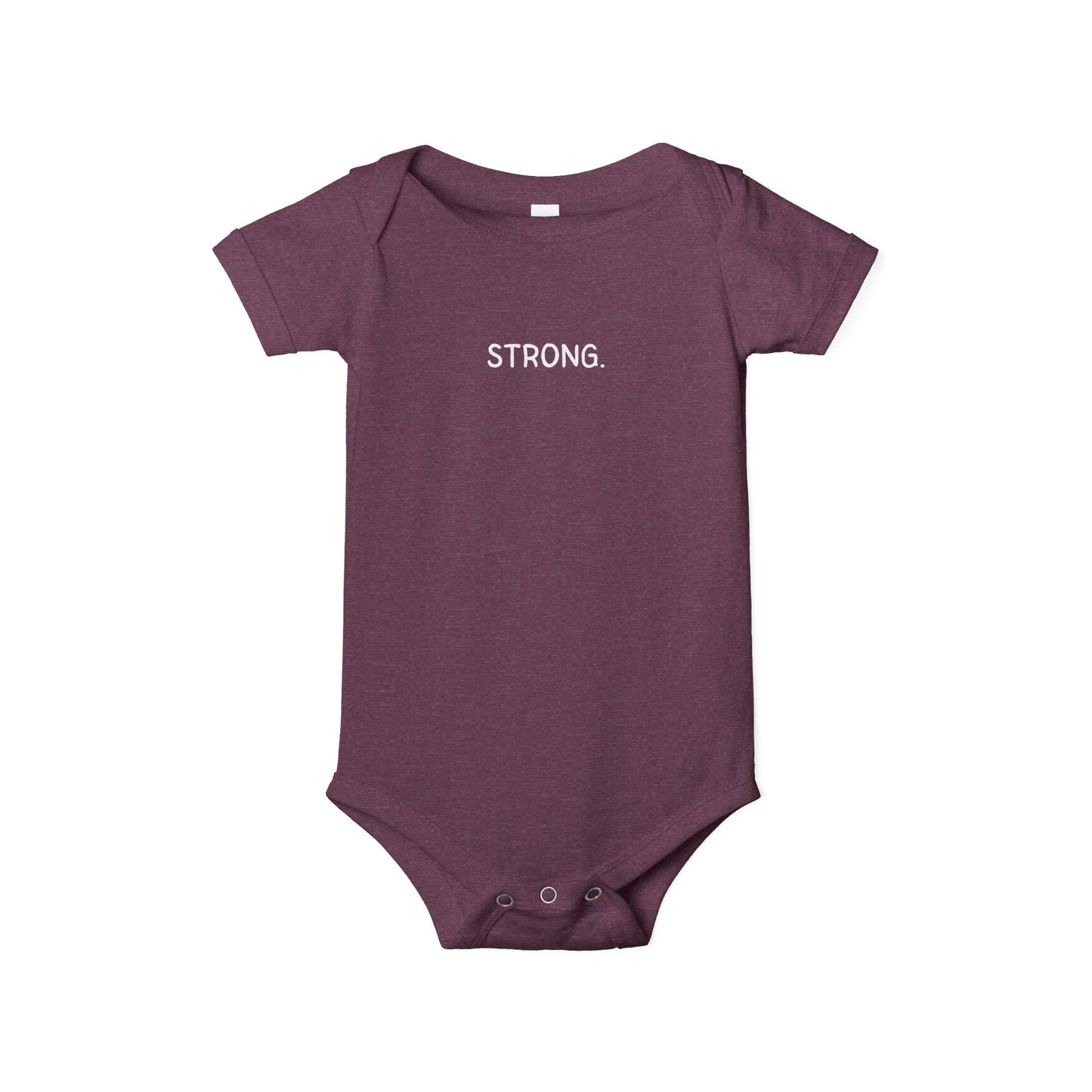 'STRONG.' Minimalist Baby Onesie Bodysuit - Inspirational Newborn Gift