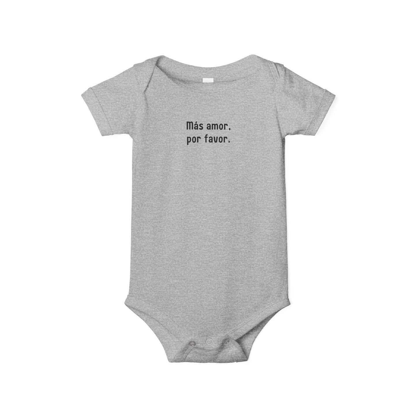 "Más amor, por favor." Infant One-Piece –  Spanish Baby Onsie