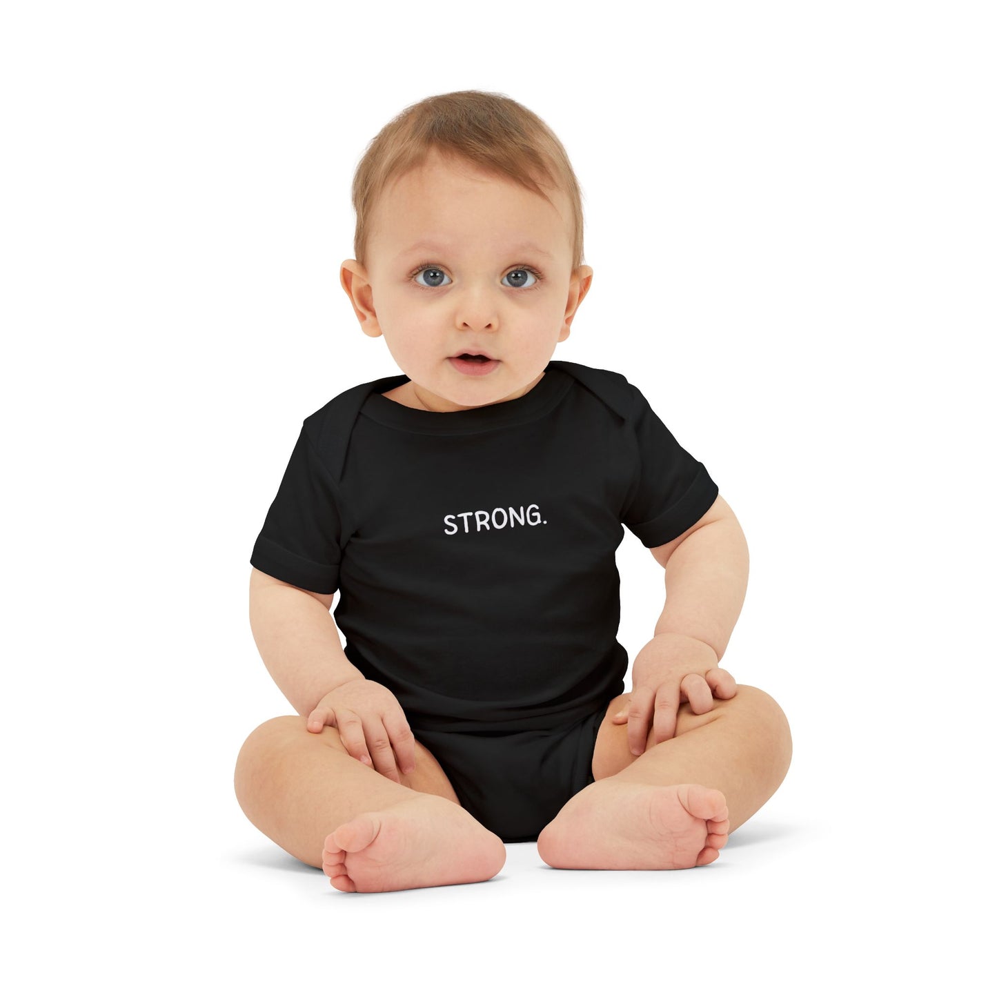 'STRONG.' Minimalist Baby Onesie Bodysuit - Inspirational Newborn Gift