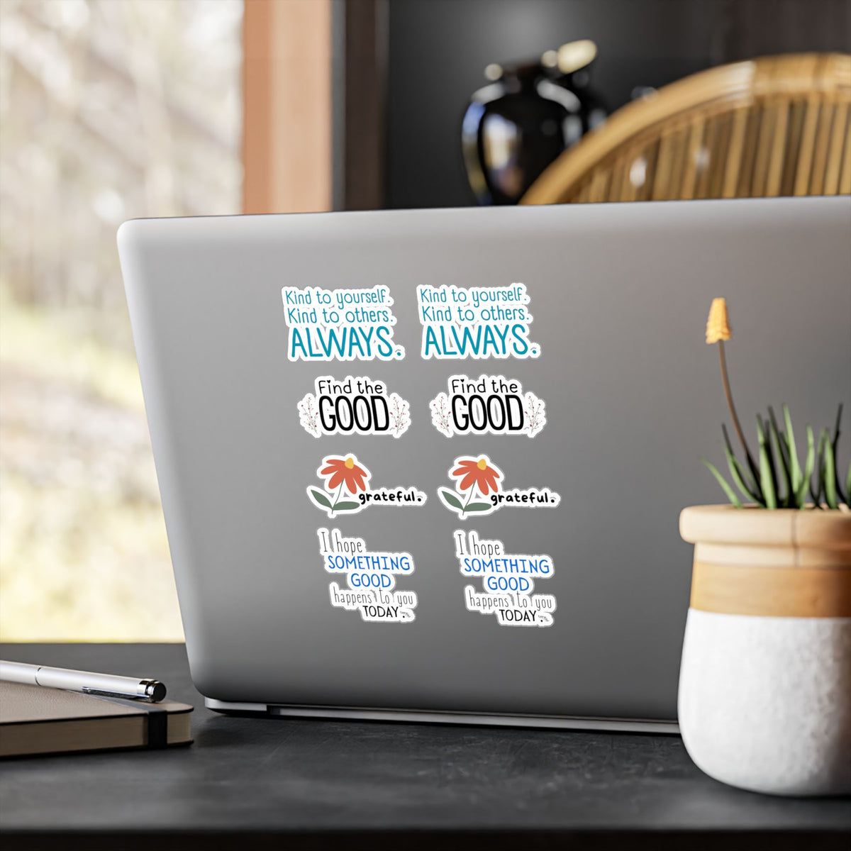 Kindness & Positivity Sticker Sheet – Inspirational Quote Stickers Gift