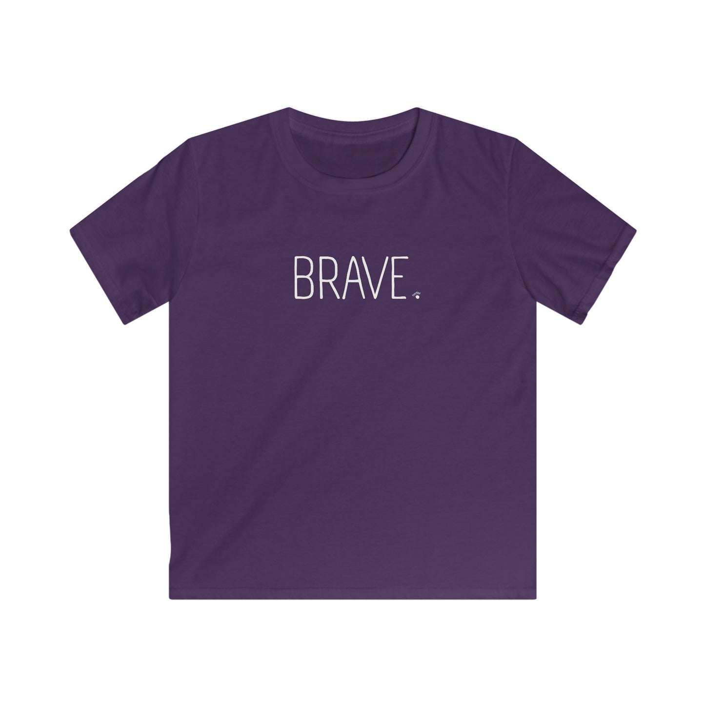 "BRAVE." Kids Tee – Minimalist T-Shirt Big Message