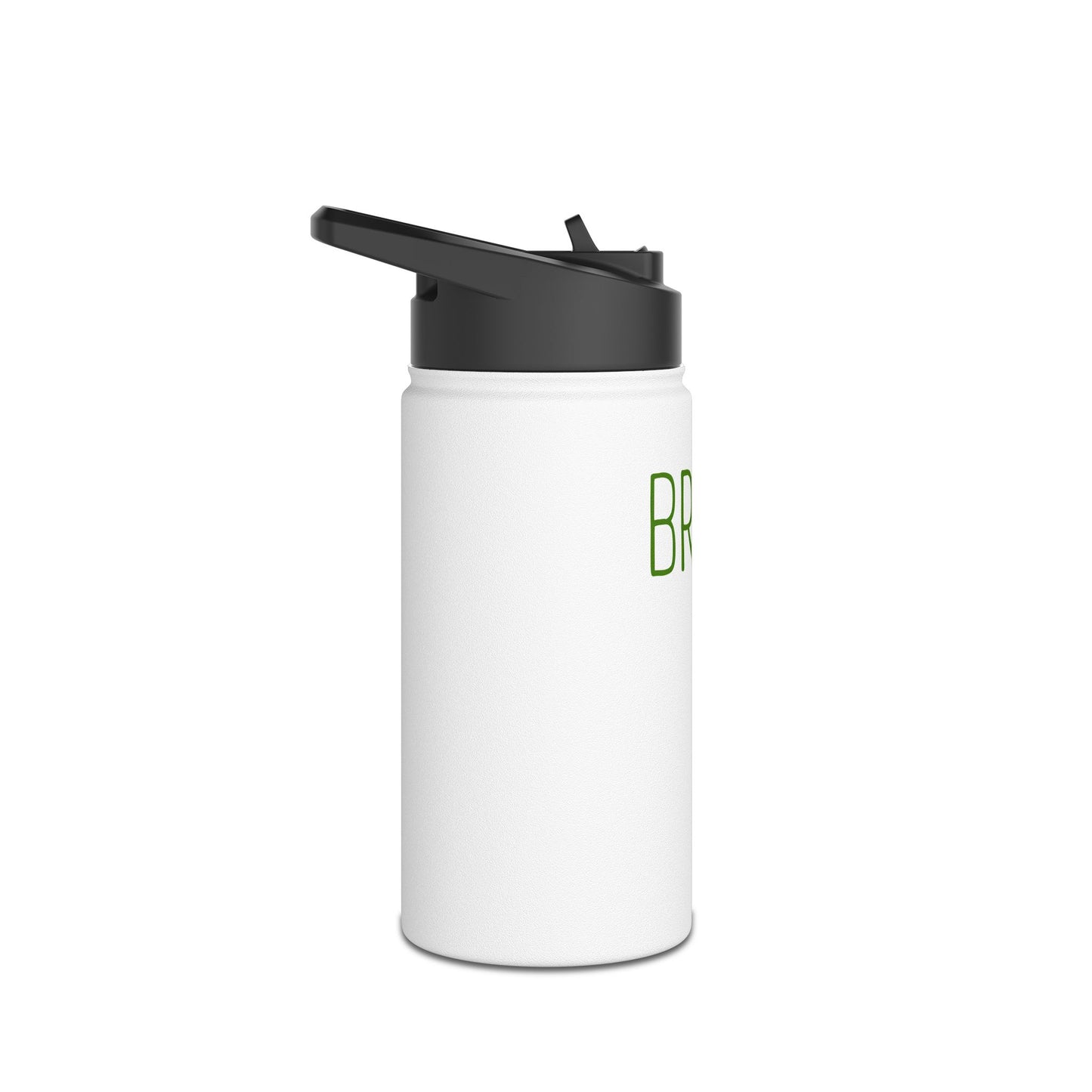 "BRAVE." Stainless Steel Water Bottle — Inspirational Insulated Bottle, Eco Friendly