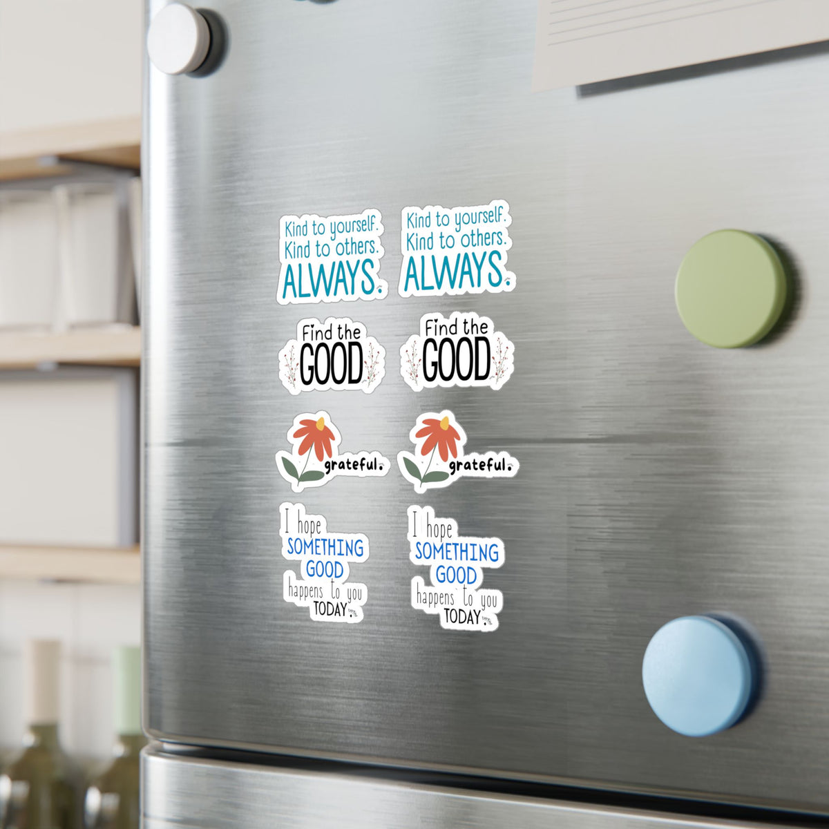 Kindness & Positivity Sticker Sheet – Inspirational Quote Stickers Gift