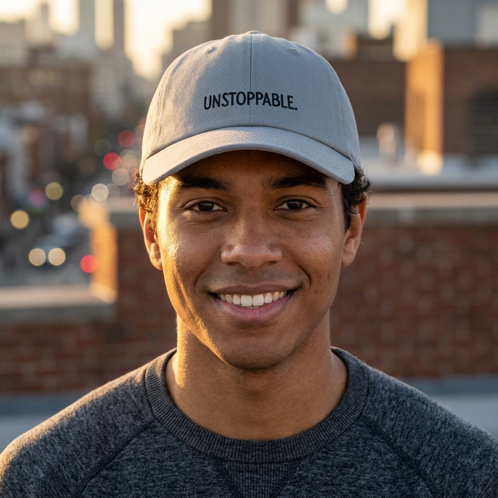 Unstoppable Embroidered Cap — Washed Coastal Baseball Hat