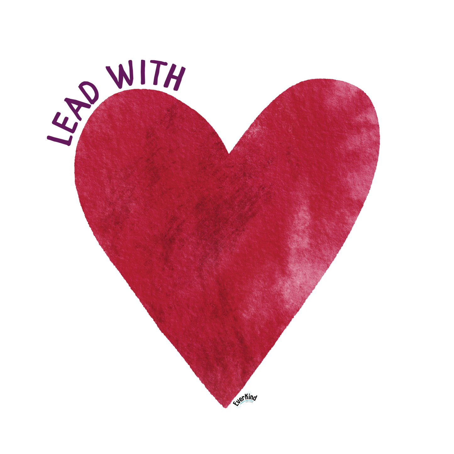 Lead With Love Heart Vinyl Sticker Set — Kiss-Cut Red Heart Decals