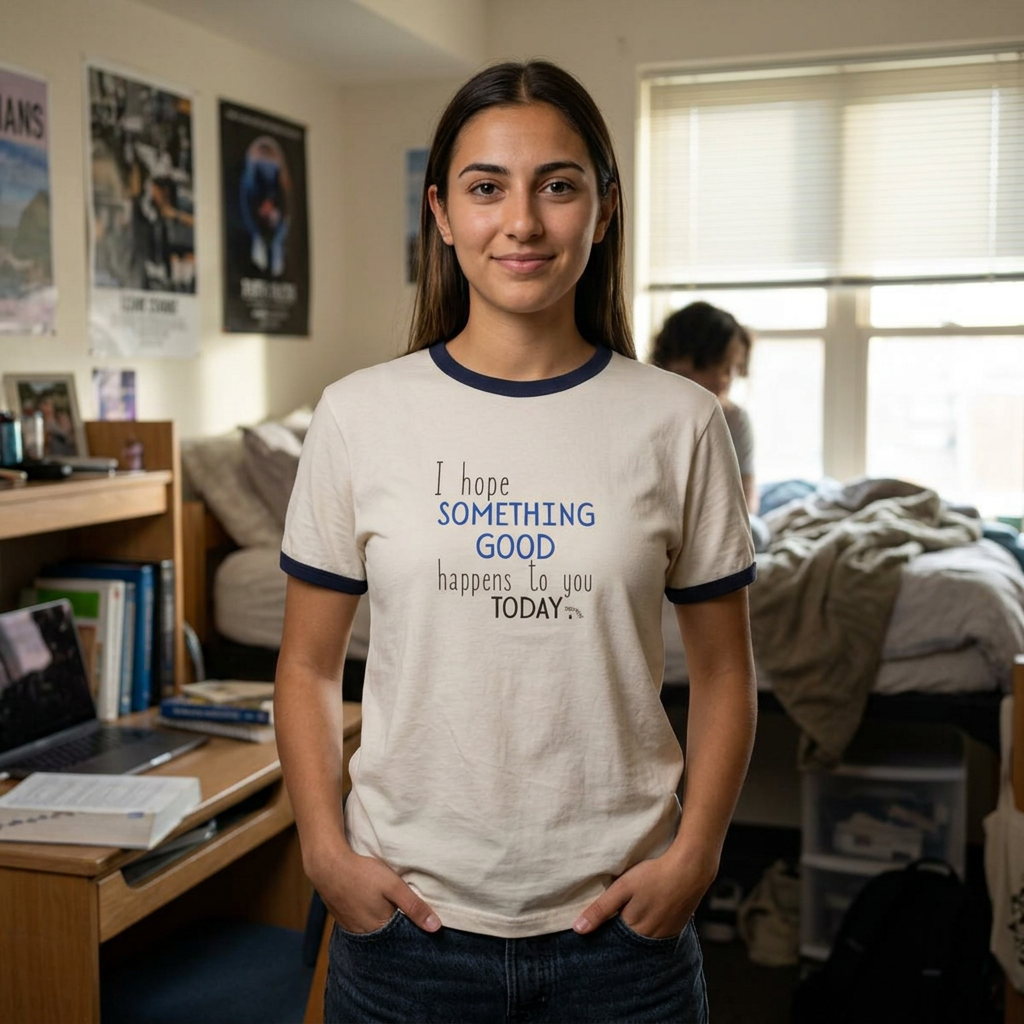 "I Hope Something Good Happens to You Today" - Optimistic Ringer Tee