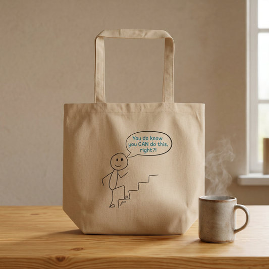 "You Do Know You CAN Do This, Right?!" Organic Cotton Eco Tote Bag