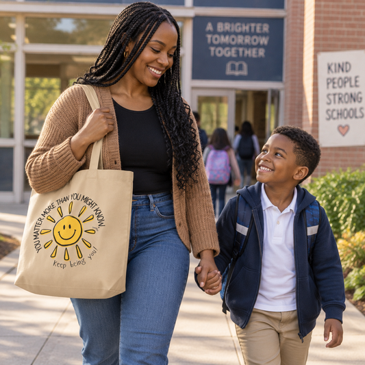 "You Matter More Than You Might Know" – Organic Cotton Tote Bag