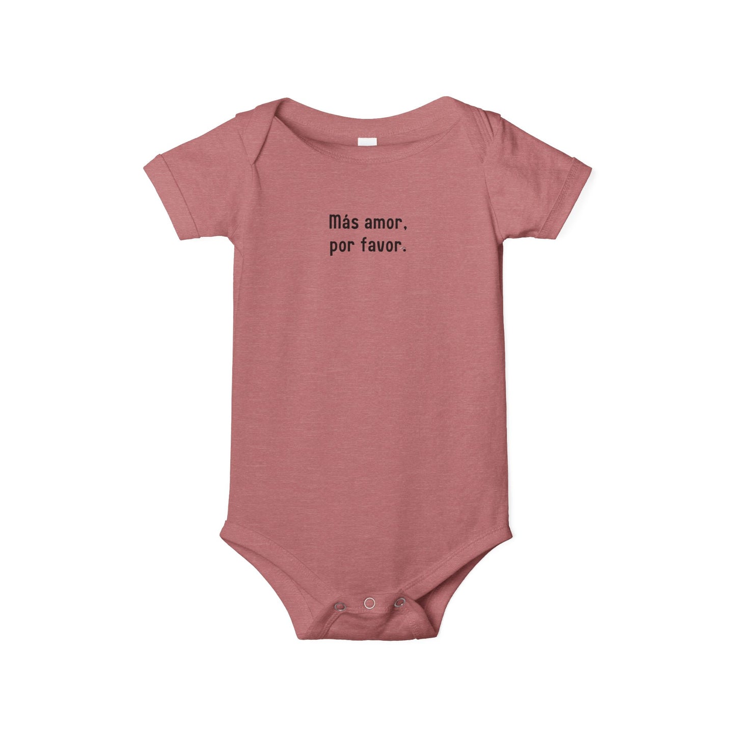 "Más amor, por favor." Infant One-Piece –  Spanish Baby Onsie