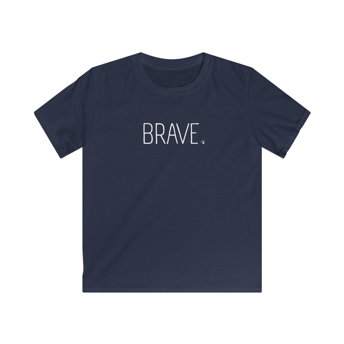 "BRAVE." Kids Tee – Minimalist T-Shirt Big Message