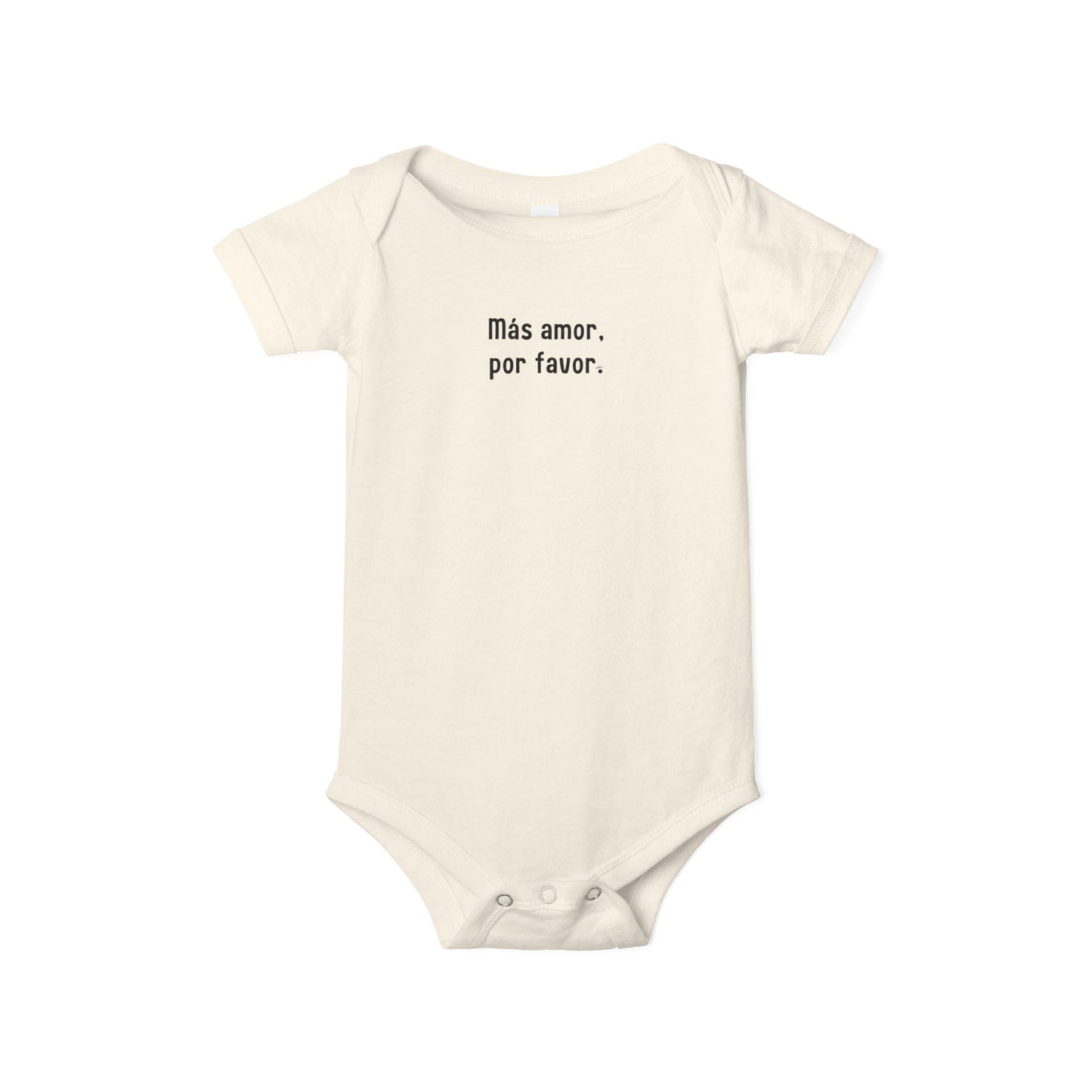 "Más amor, por favor." Infant One-Piece –  Spanish Baby Onsie