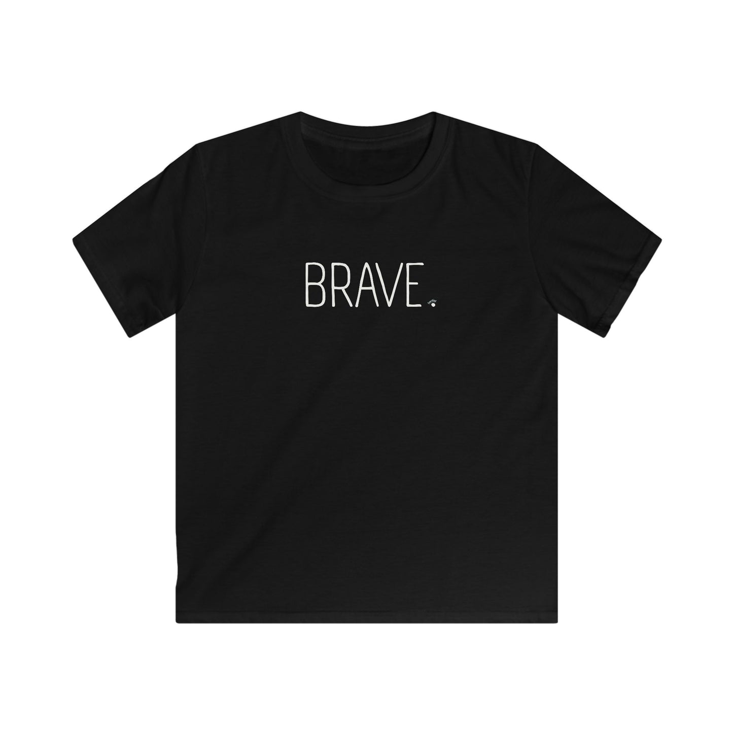 "BRAVE." Kids Tee – Minimalist T-Shirt Big Message