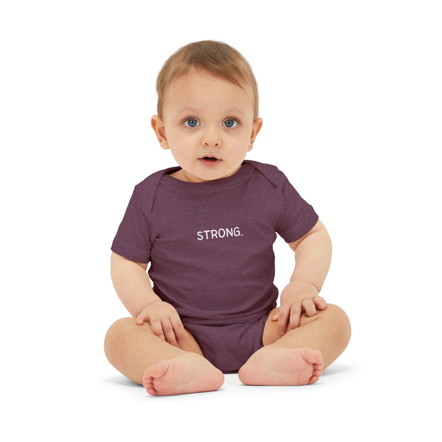 'STRONG.' Minimalist Baby Onesie Bodysuit - Inspirational Newborn Gift