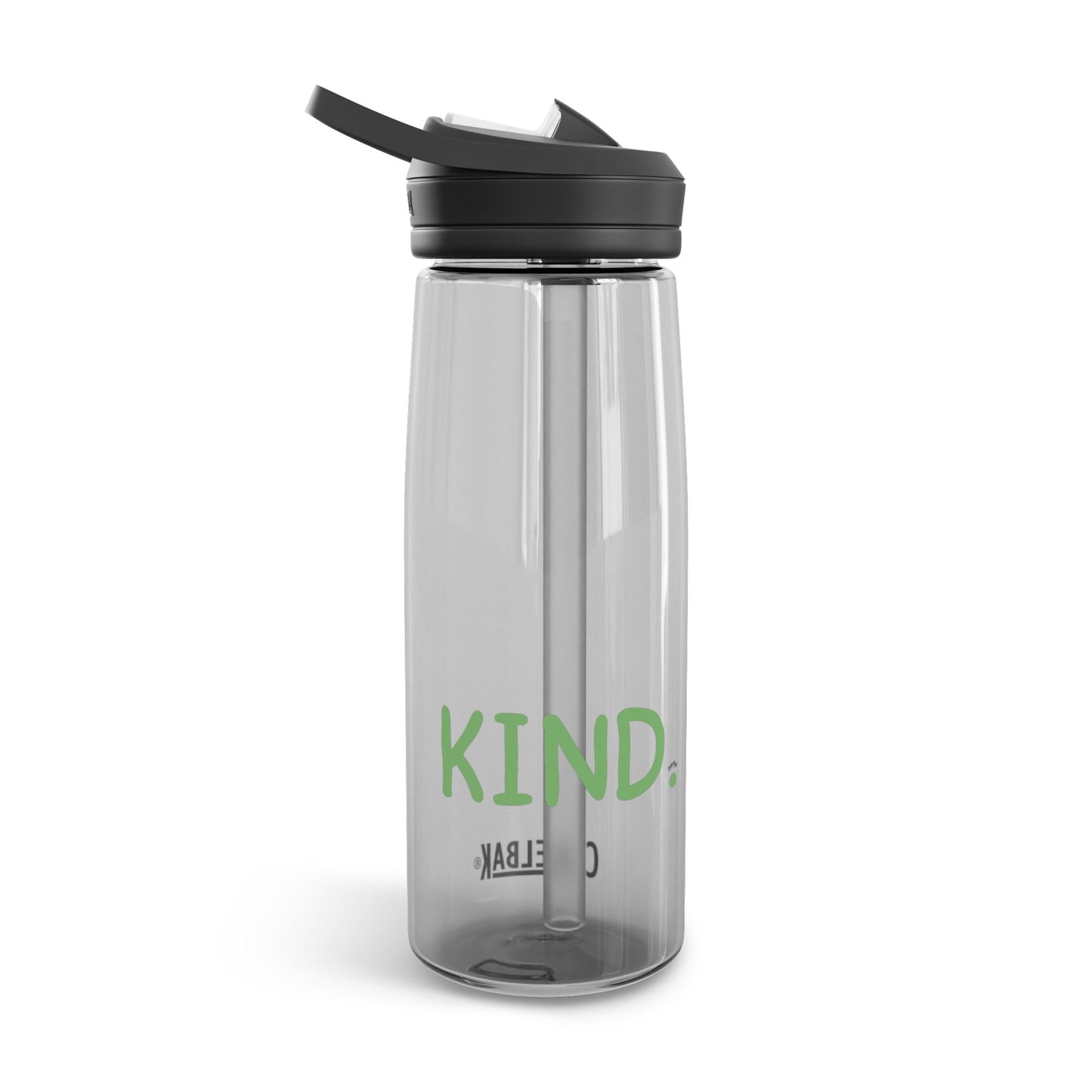 "KIND." CamelBak Eddy® 20oz/25oz Clear Water Bottle with Flip Straw – Durable BPA-Free Hydration