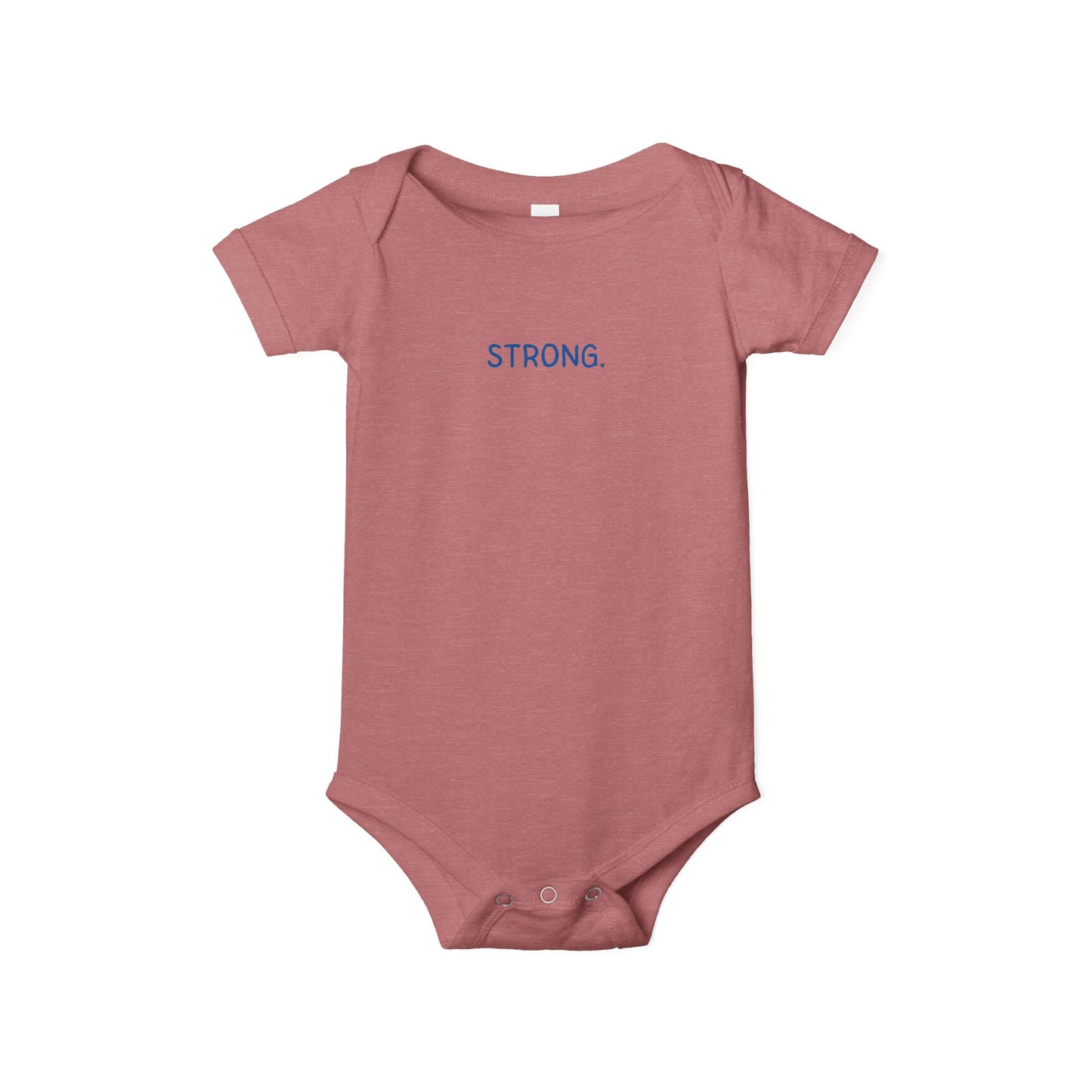 'STRONG.' Minimalist Baby Onesie Bodysuit - Inspirational Newborn Gift