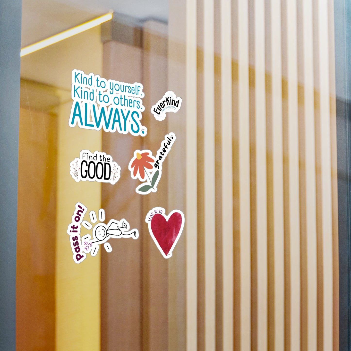 Kindness & Positivity Sticker Sheet – Inspirational Quote Stickers Gift
