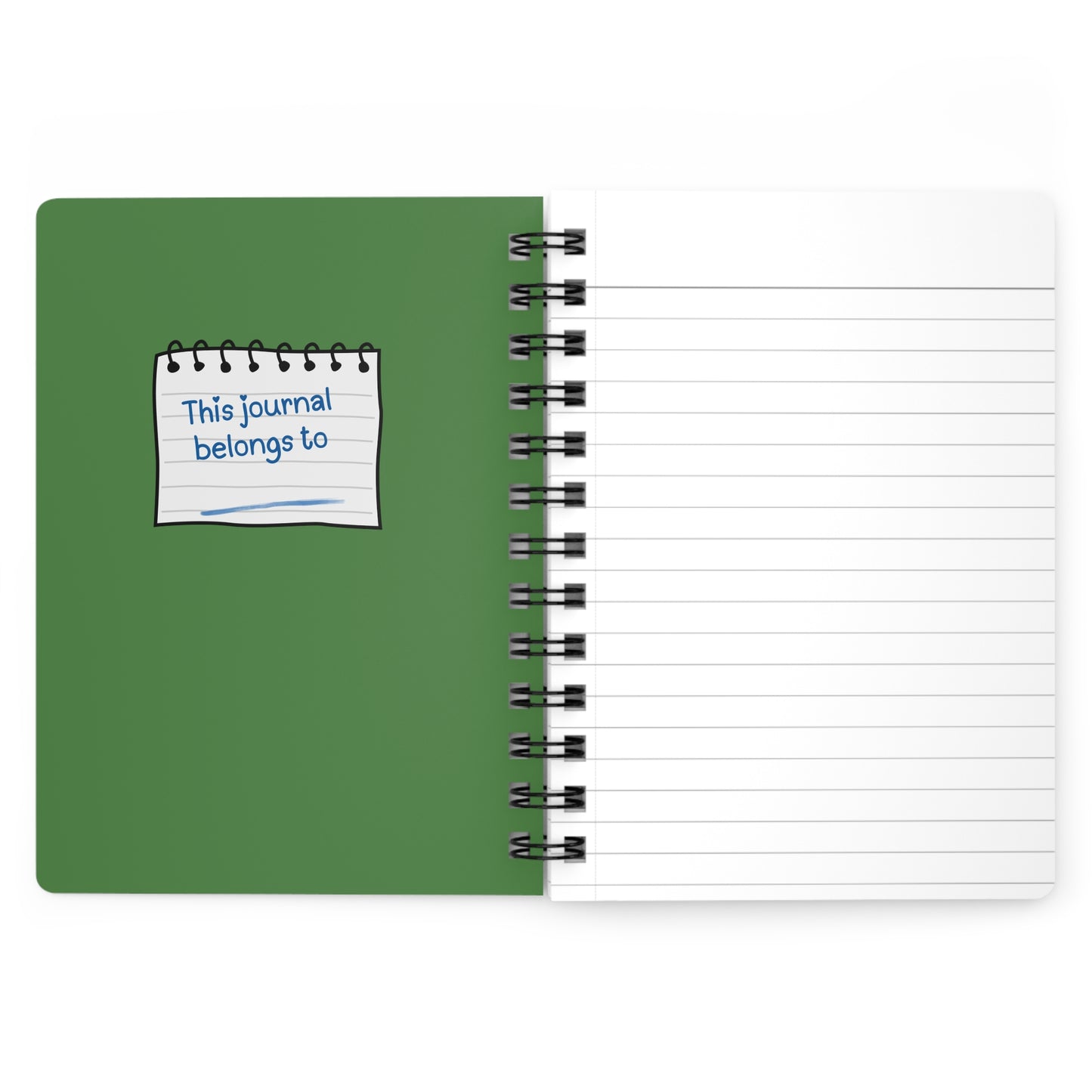 Kind to Yourself, Kind to Others Spiral Journal — Motivational Green Notebook