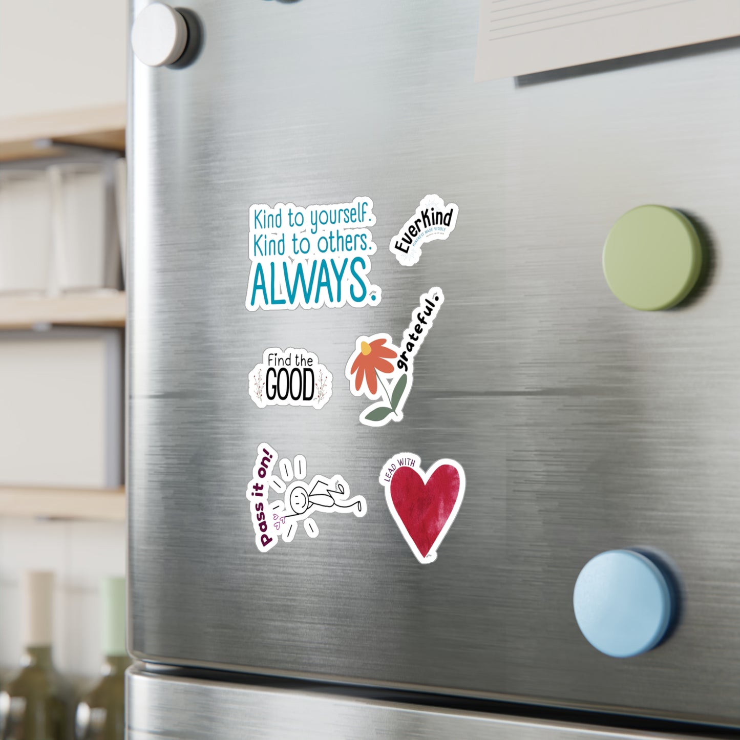 Kindness & Positivity Sticker Sheet – Inspirational Quote Stickers Gift