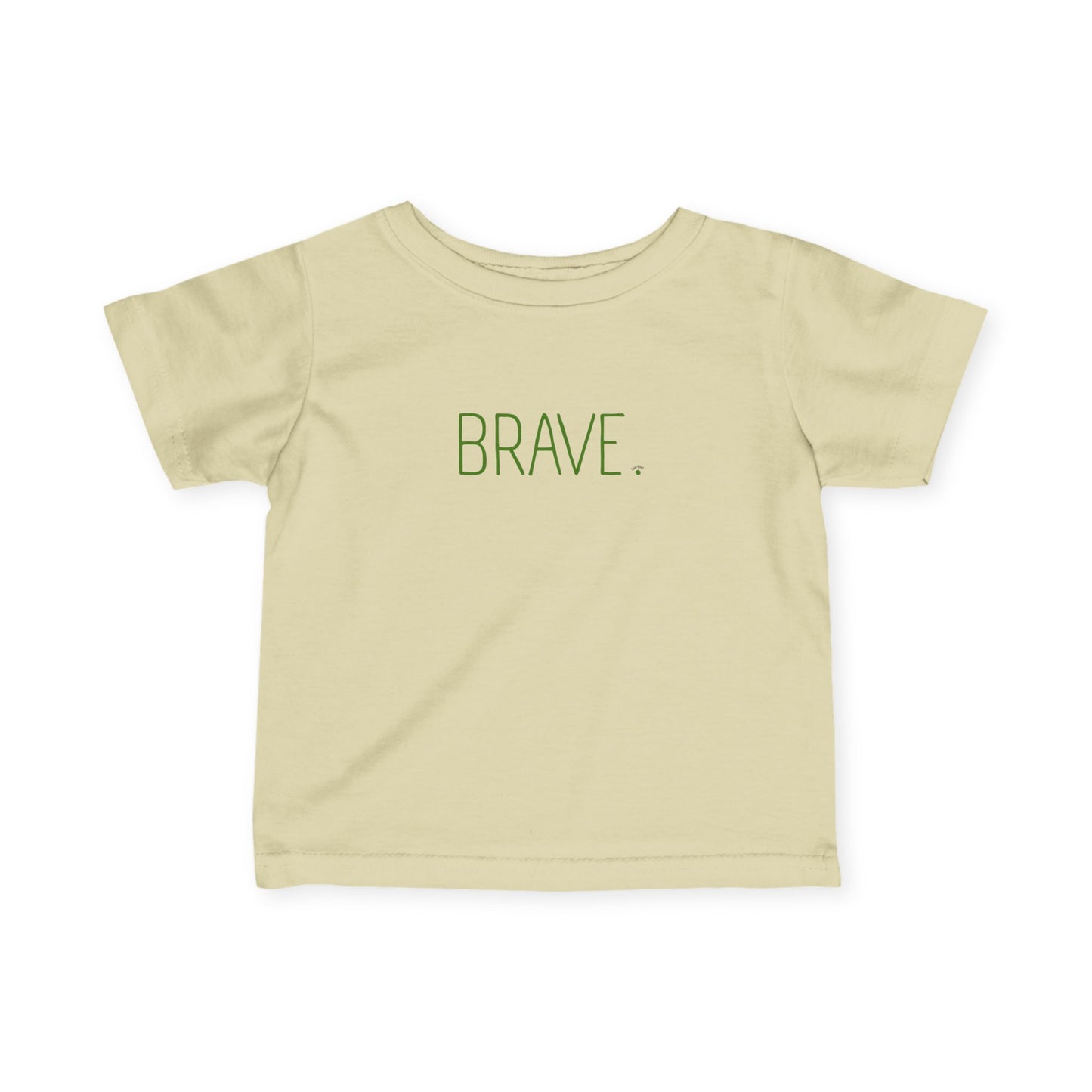 "BRAVE." Minimalist Baby, Toddler Inspirational Top