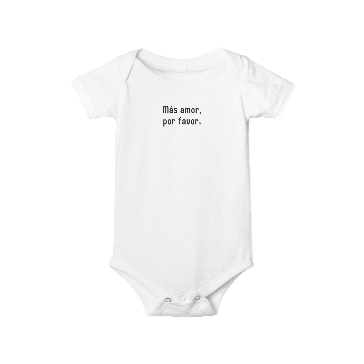 "Más amor, por favor." Infant One-Piece –  Spanish Baby Onsie