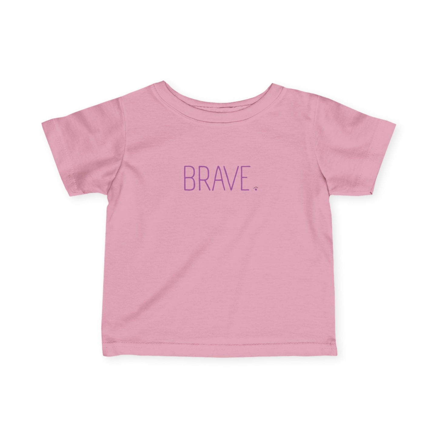 "BRAVE." Minimalist Baby Shirt, Newborn Toddler Inspirational Top