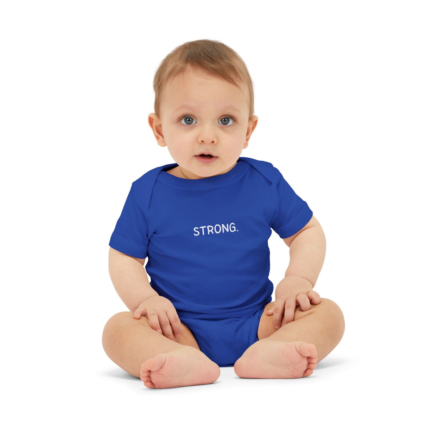 'STRONG.' Minimalist Baby Onesie Bodysuit - Inspirational Newborn Gift