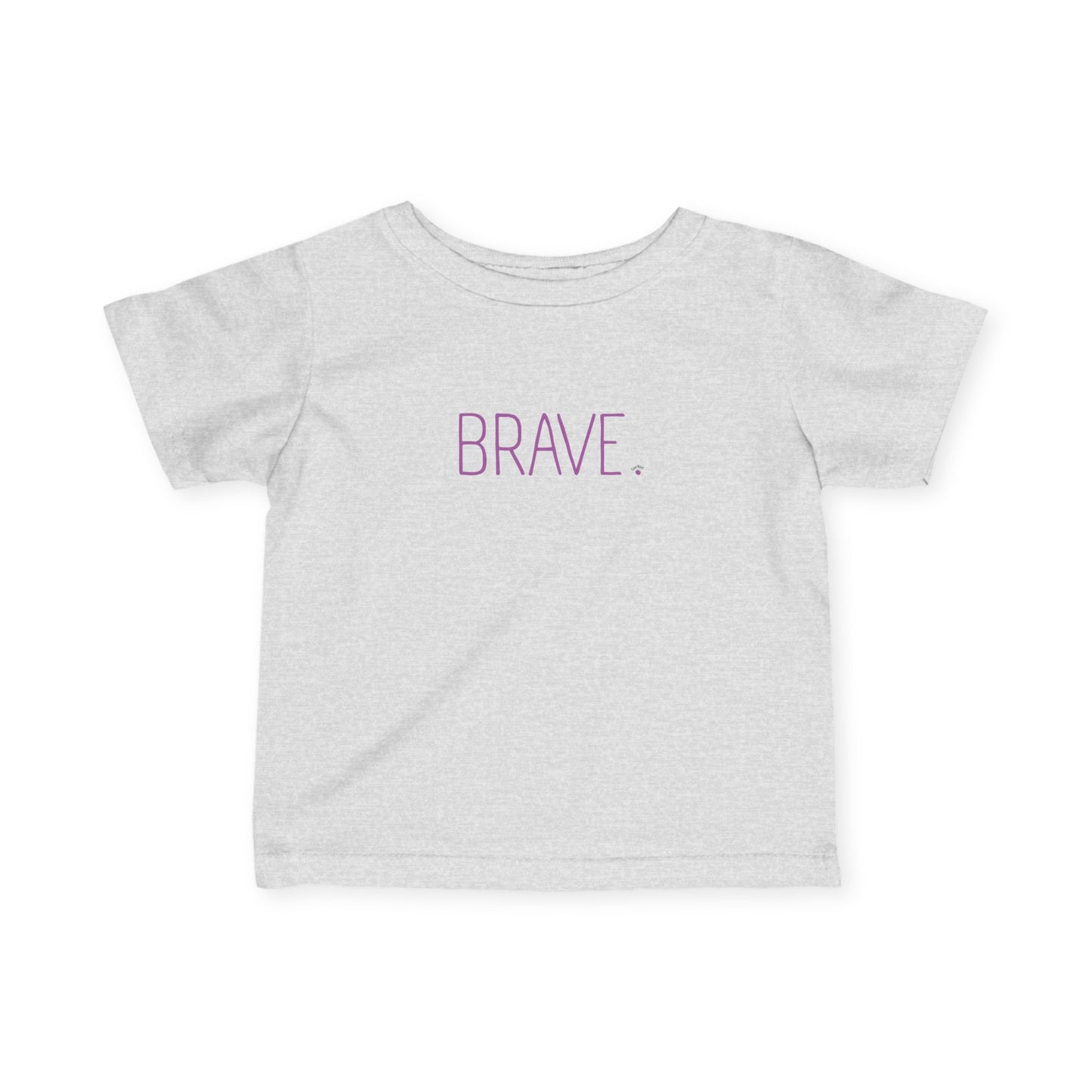 "BRAVE." Minimalist Baby Shirt, Newborn Toddler Inspirational Top