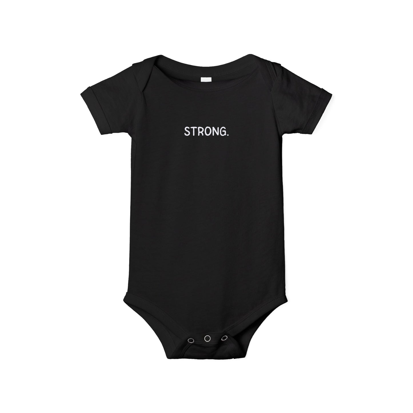 'STRONG.' Minimalist Baby Onesie Bodysuit - Inspirational Newborn Gift