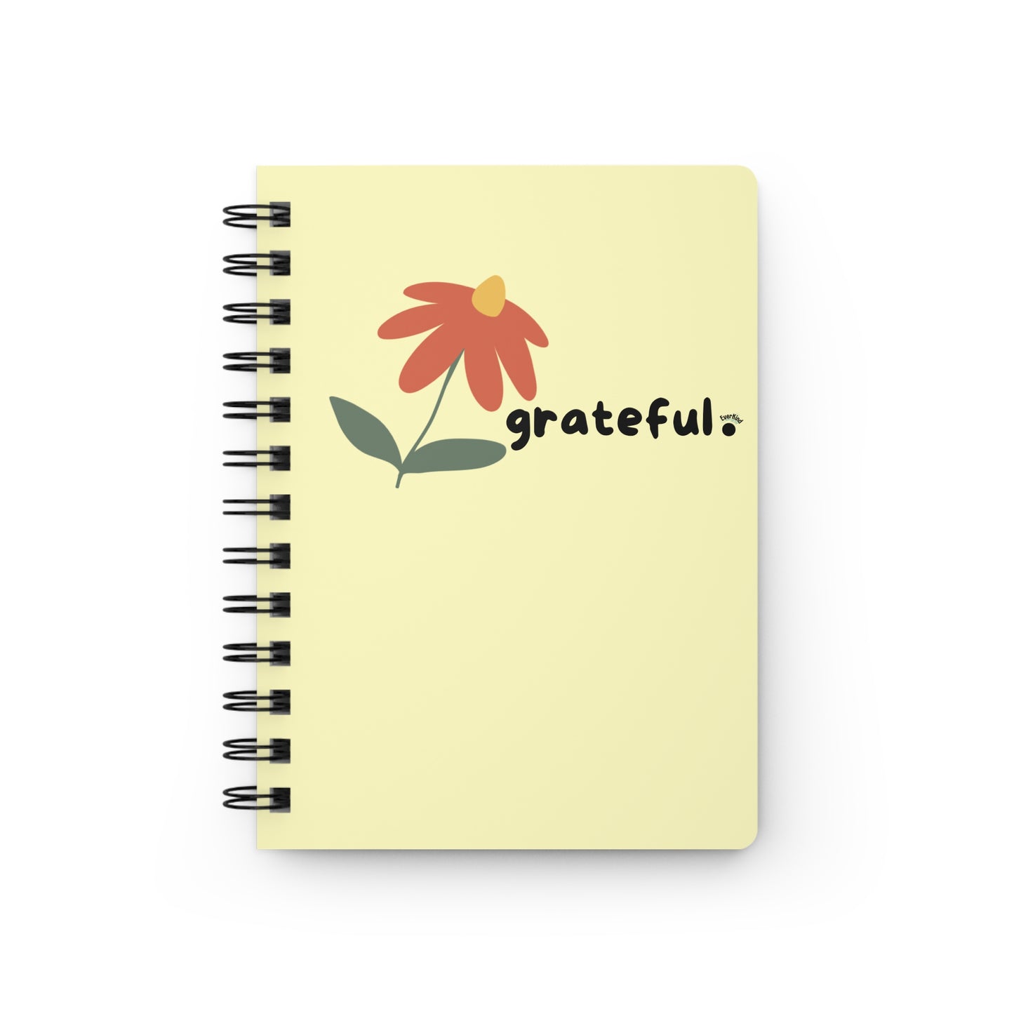 Grateful Floral Spiral Journal — Gratitude Notebook with Cute Flower Cover